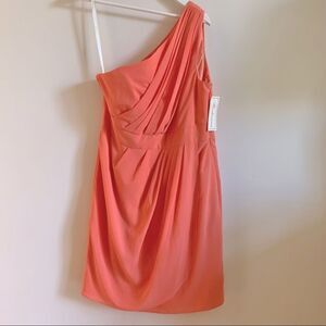 NWT Shoshana One Shoulder Dress in Peach Size 12